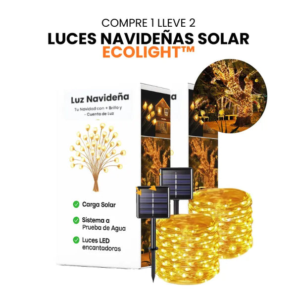 2x1 Luces LED Navideñas Solar EcoLight™
